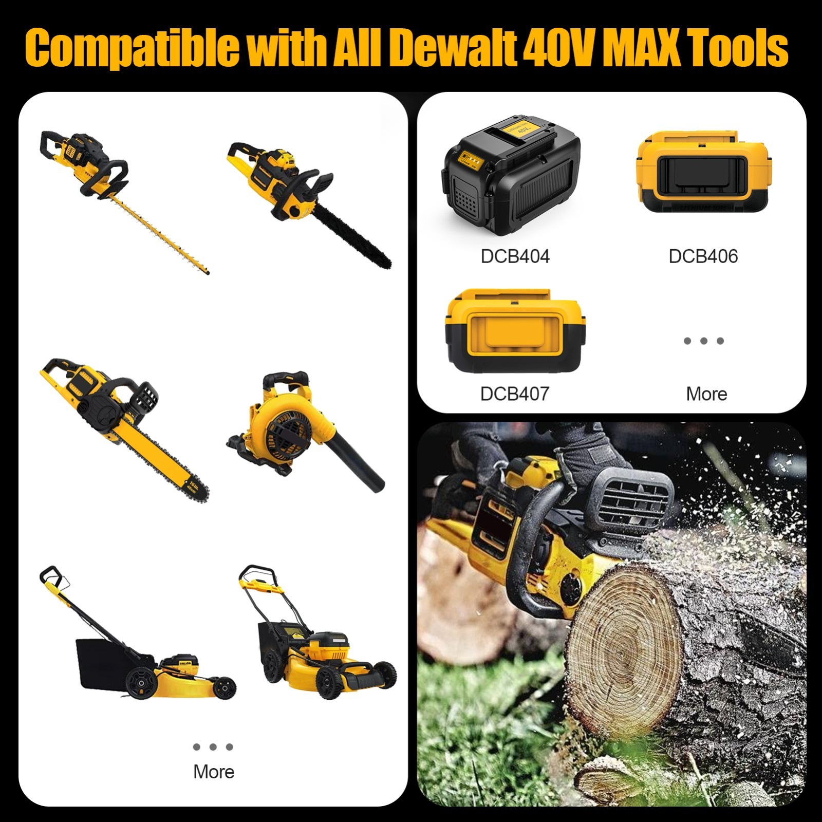 40V 12.0Ah Battery Replace For DeWalt 40Volt DCB404 DCB406 DCB407 DCB114 DCB116