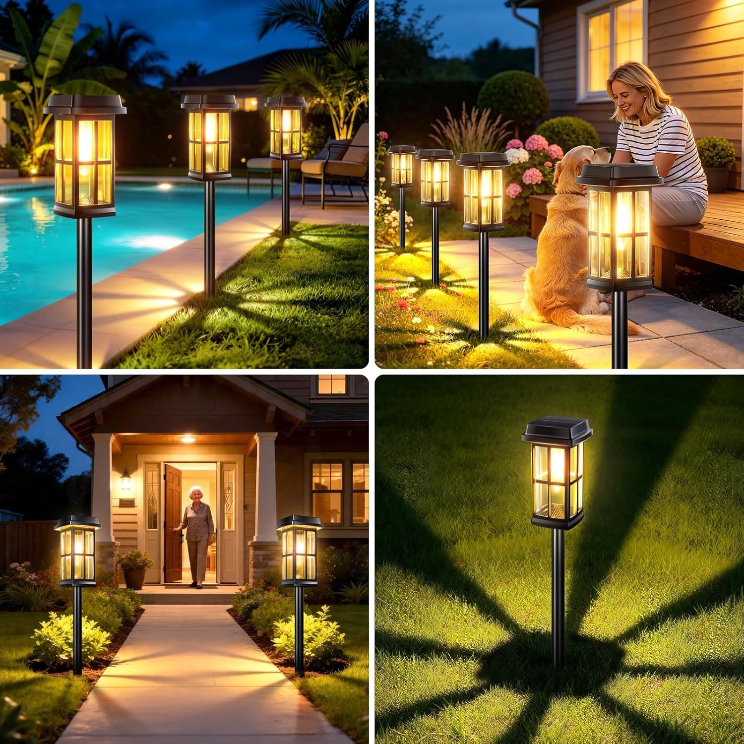 Hanging Solar Powered LED Light with 8 Color Auto-Changing,Cracked Glass Lights
