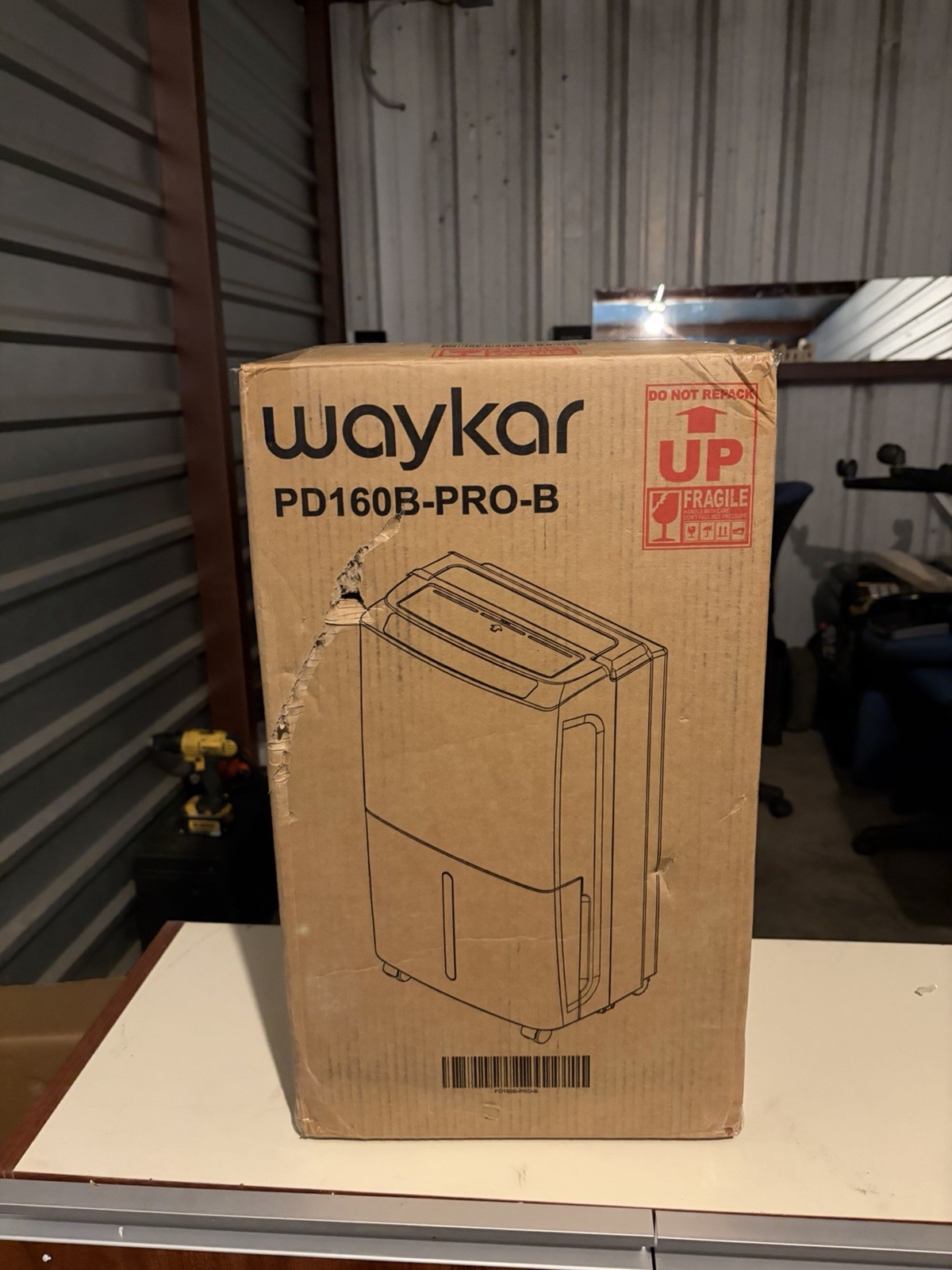 Waykar PD160B-PRO-B Console Dehumidifier Energy Star Certified Black