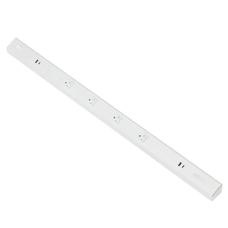 American Lighting ATOM-120V-36-WH- 36″ Atom 120V AC Power Strip w/ USB Port