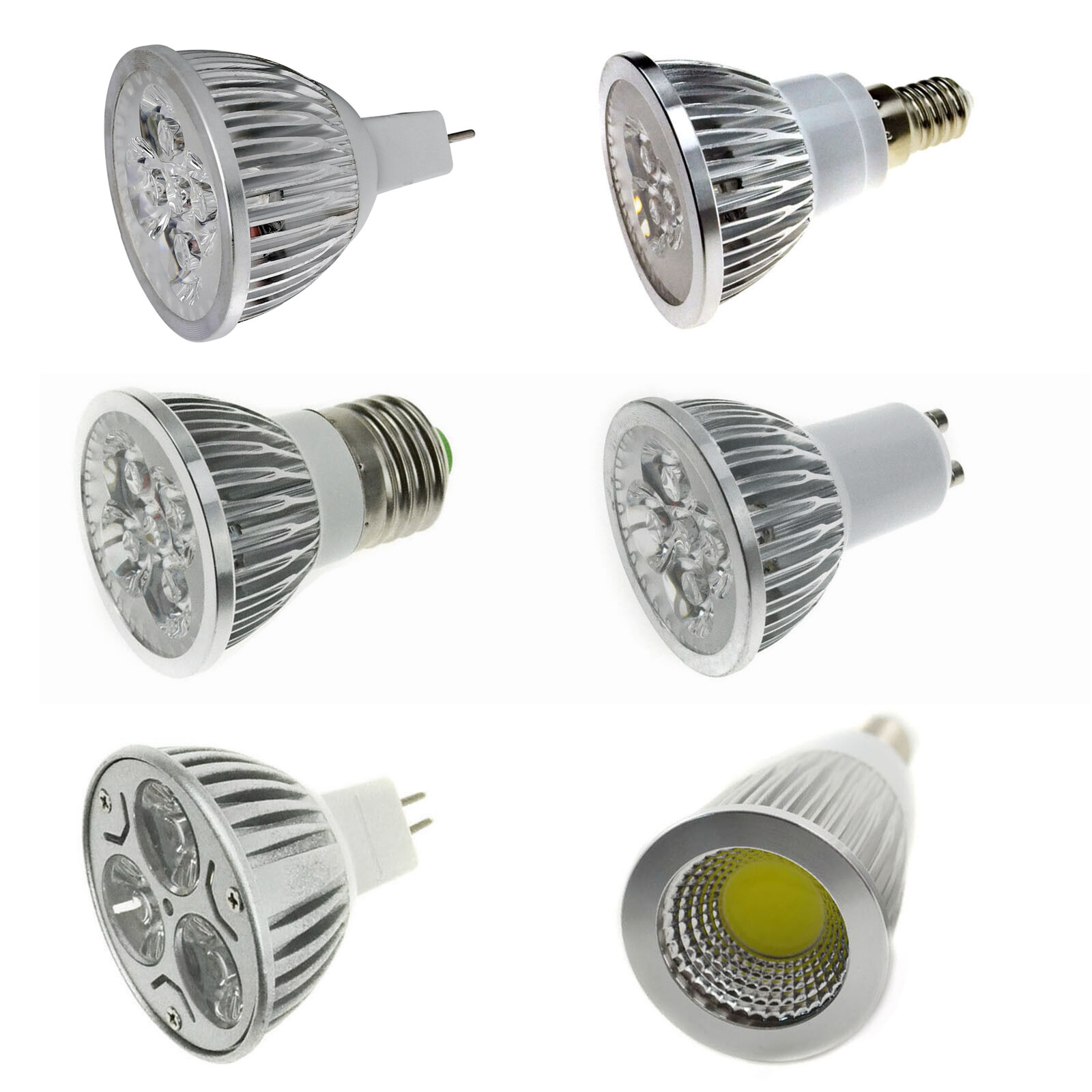 E27 E14 GU10 MR16 LED Spotlight Bulbs 3W 4W 5W 6W 9W 12W 15W SMD/COB Light Lamp