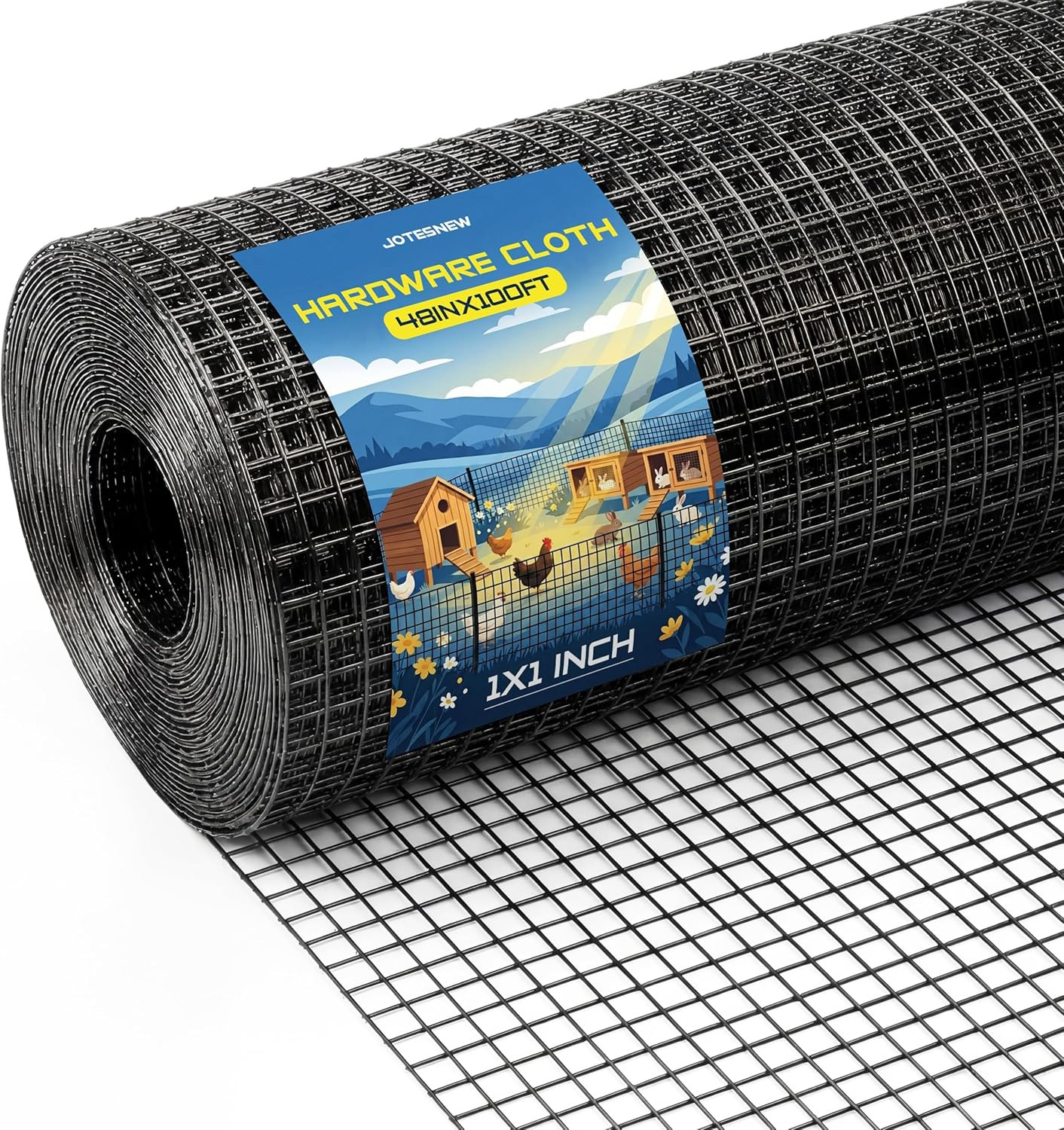 Black 1 Inch Hardware Cloth 48In X 100Ft 16 Gauge Black Coated Welded Wire Fence