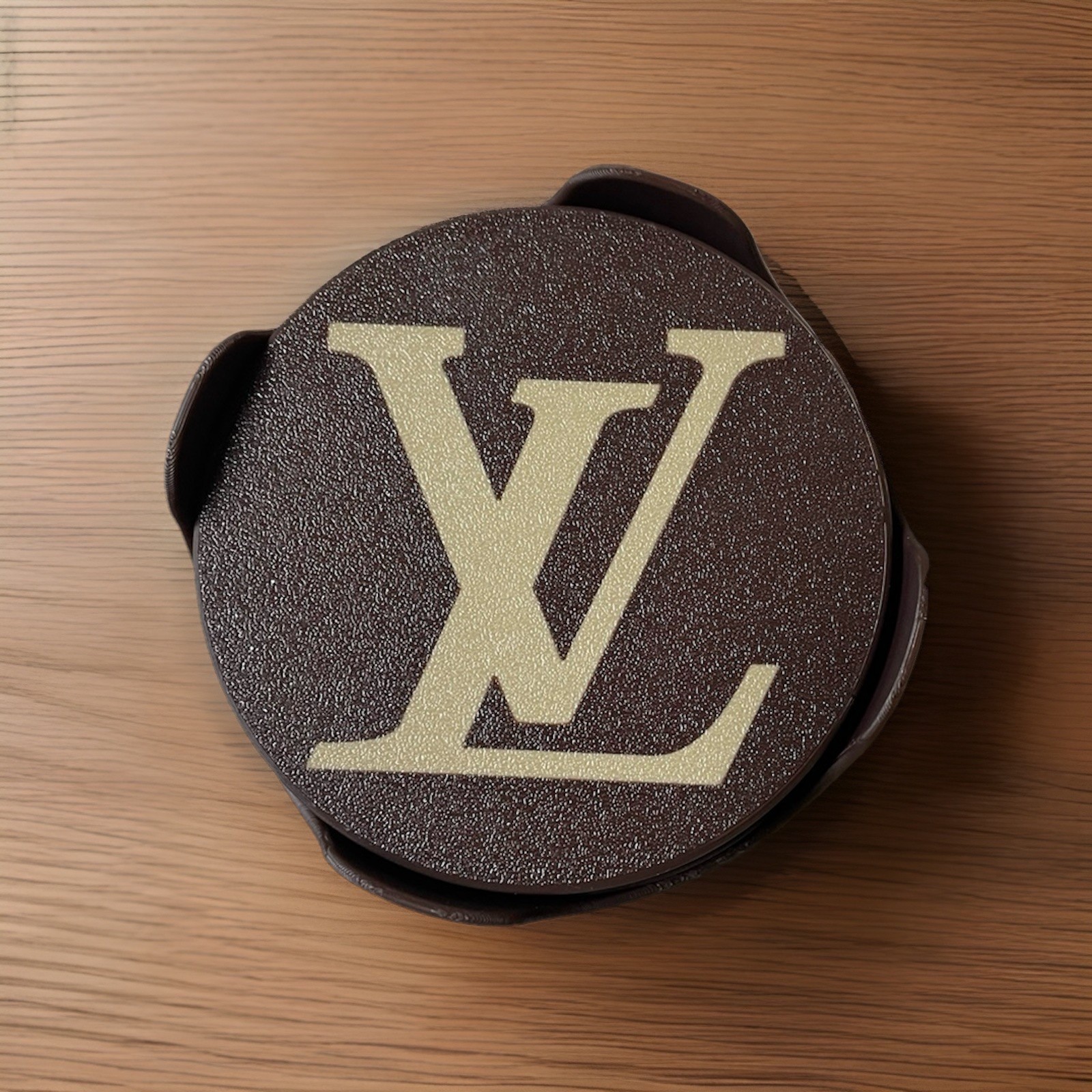 Stylish Coaster Set of 4 Highest Quality Brown Decor