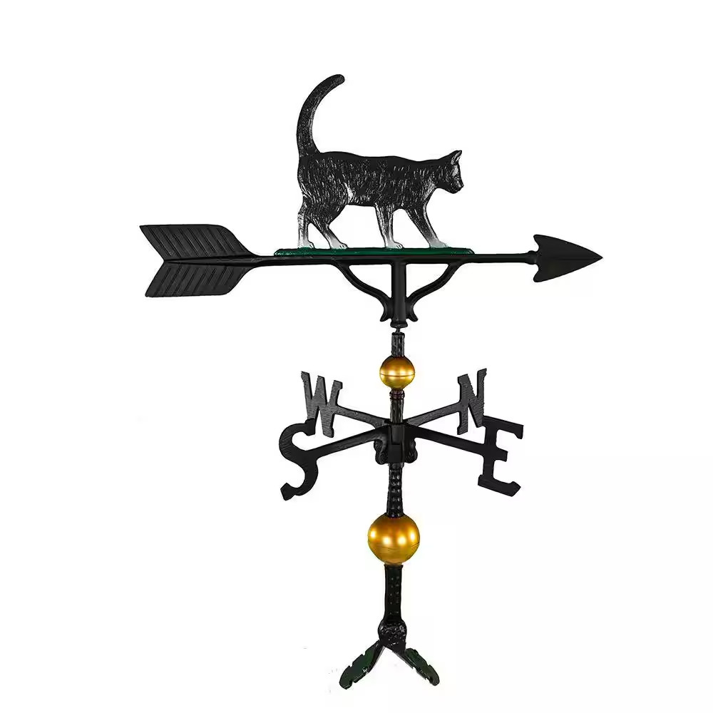32 In. Aluminum Deluxe Cat Weathervane – Natural Color