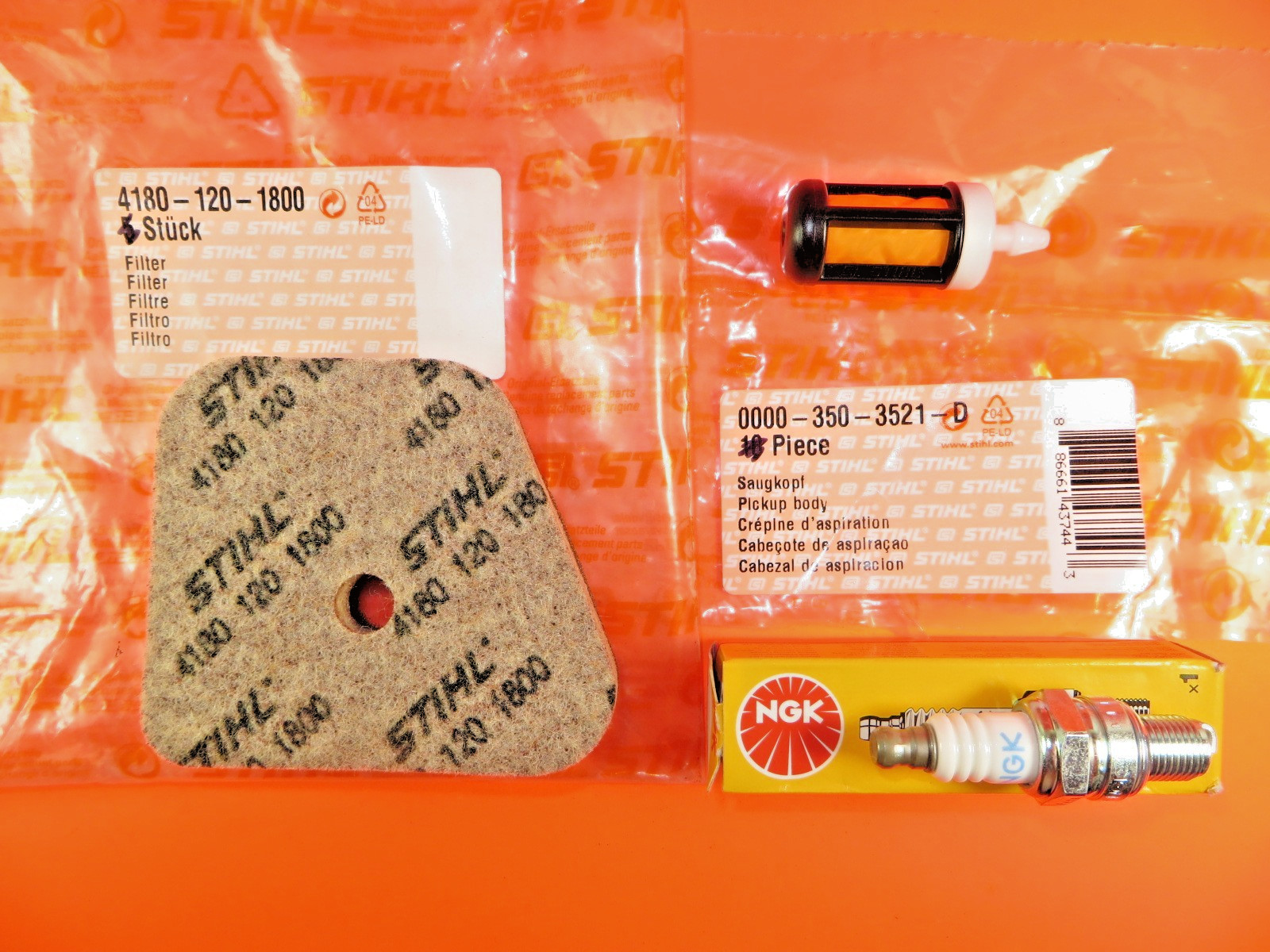 Stihl FS90 FS100 FS110 HT100 HT101 KM110 Air Filter Service Kit 4180-007-1800 OE