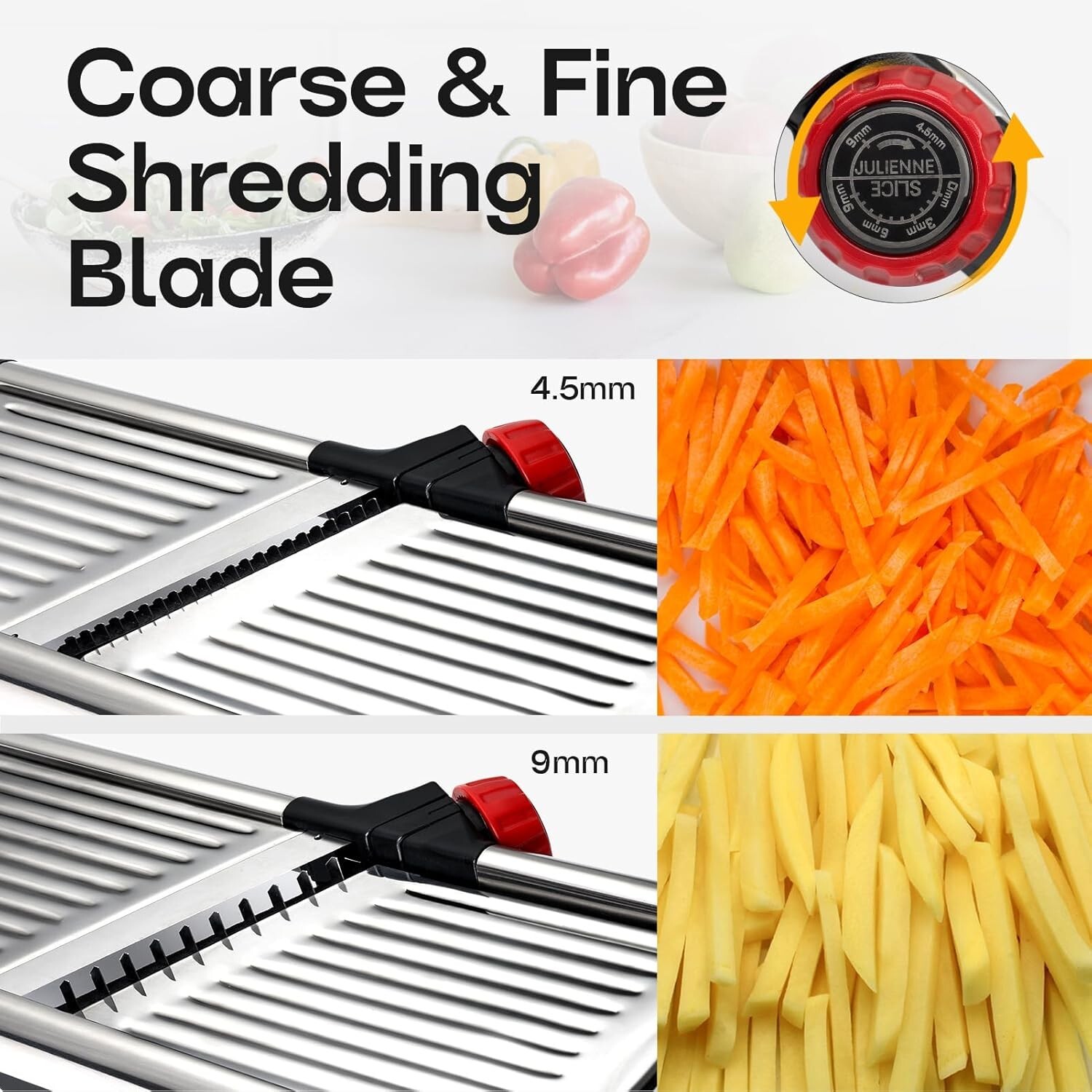 Adjustable Stainless Steel Mandoline Food Slicer Kitchen Fruit Vege Chopper Cutt