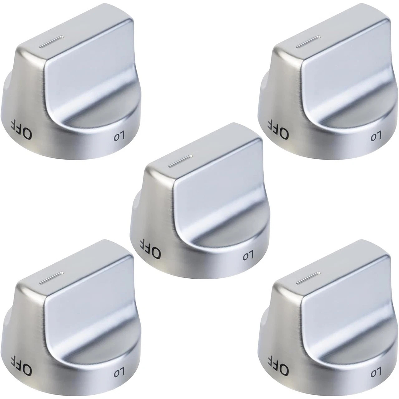 5pcs Fit Whirlpool W11239985 W10850015 Stove Knob Range Burner Control Knob Dial