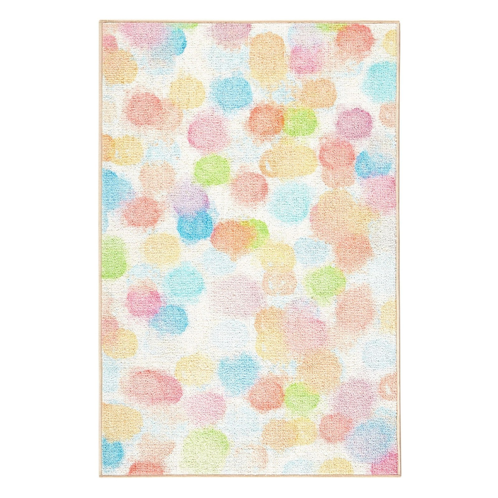 Washable Indoor Area Rug, Paint Dots Multicolor, 35.43 in x 55.12 in