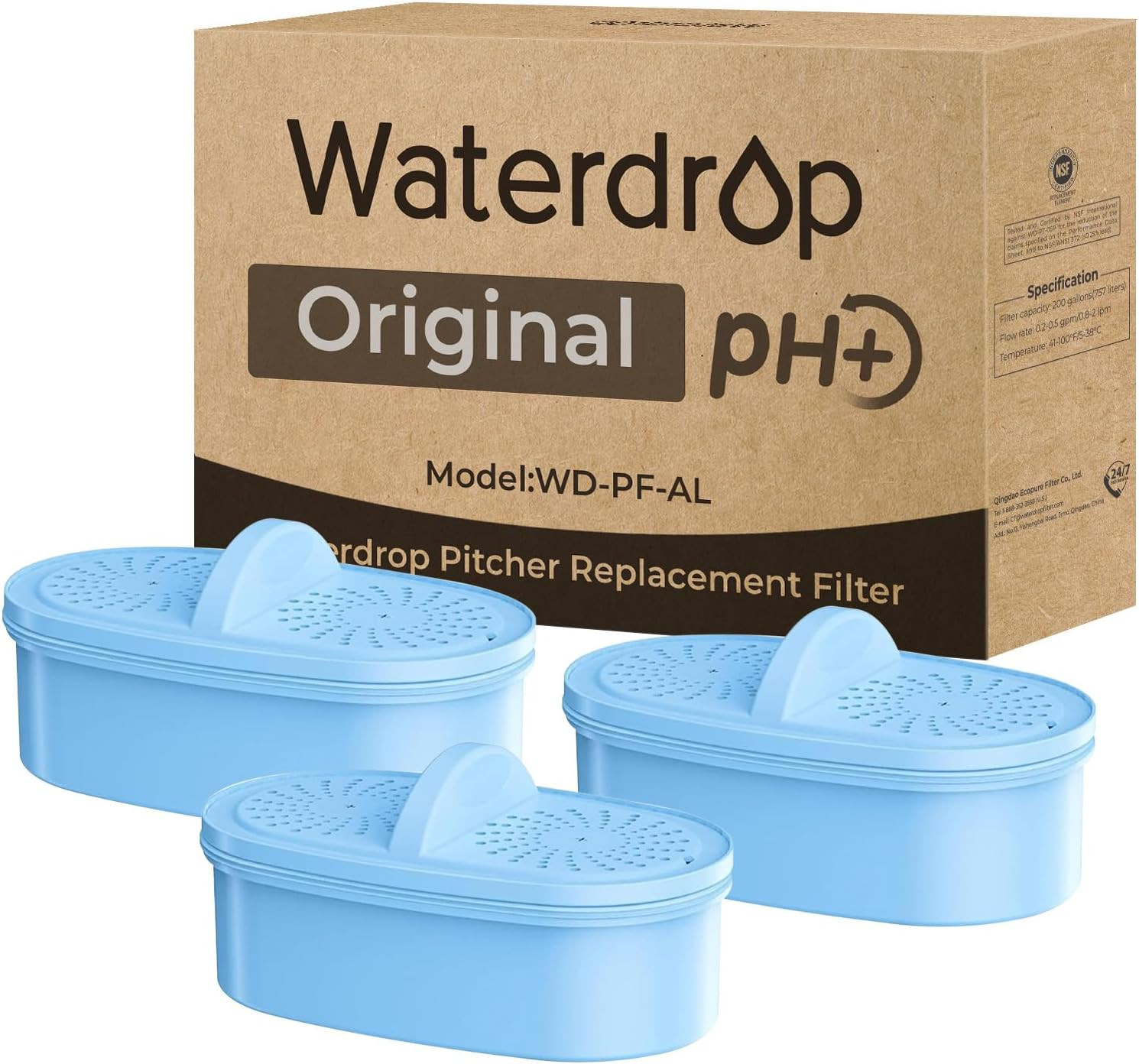 [Original] Alkaline Water Filter Replacement for All Pitcher and Dispenser …