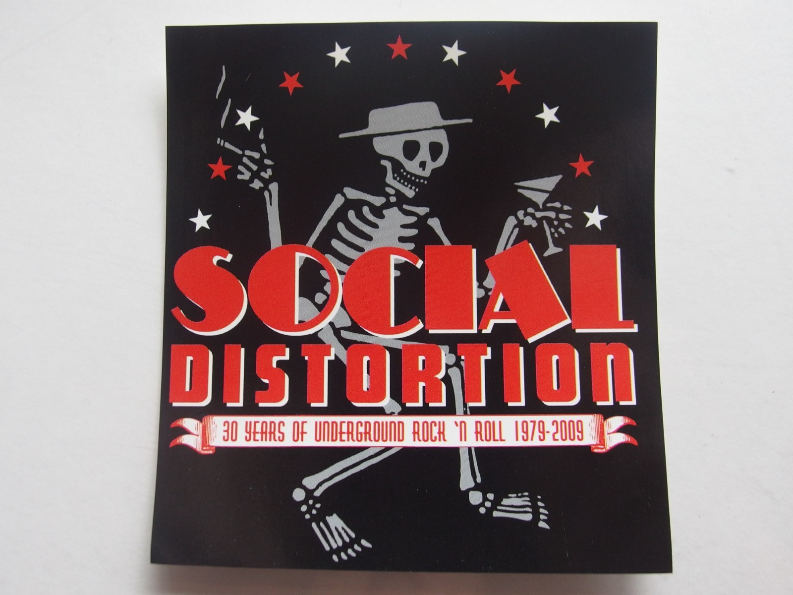 Social Distortion 30 Years Skeleton Logo Sticker C&D Visionary Punk Rock 4×4.25″
