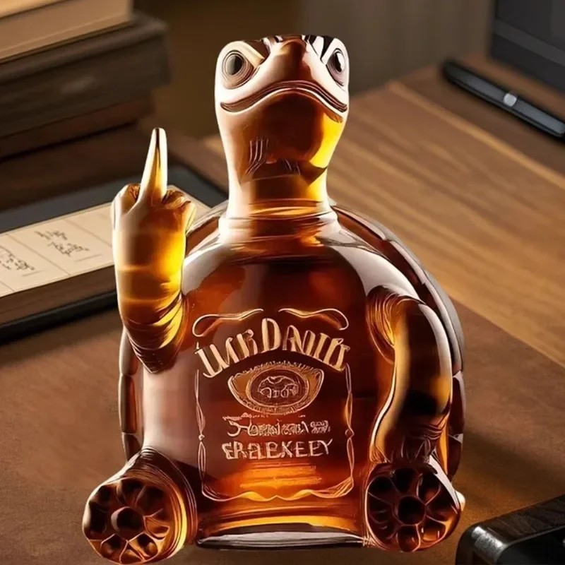 Turtle Whiskey Bottle 2026 – Unique Animal Glass Decanter Gift