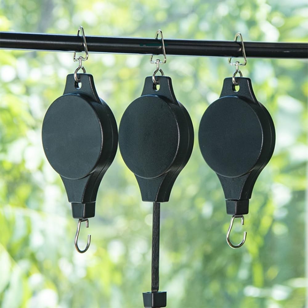 Gardening Plant Hooks Retractable Elevating Hanging Basket Bird Cage Bird