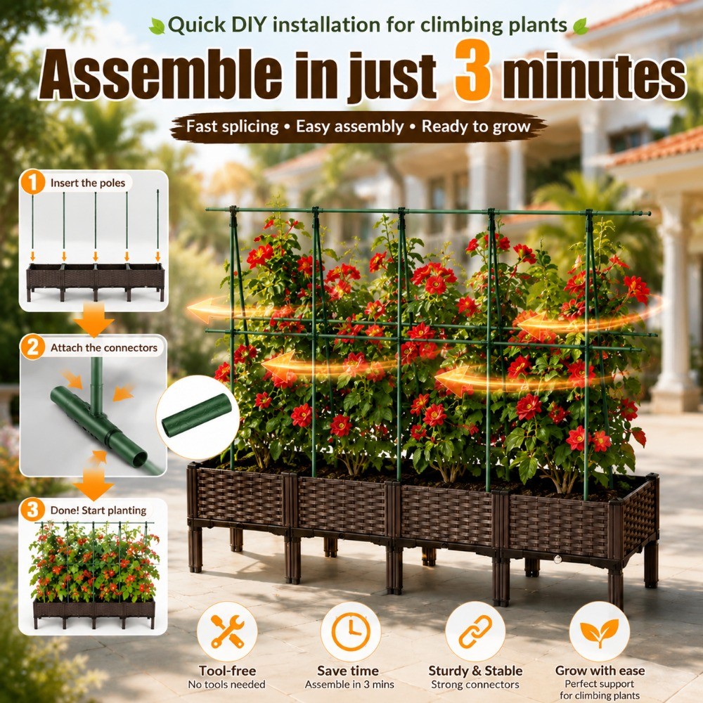 Legged elevated flower bed