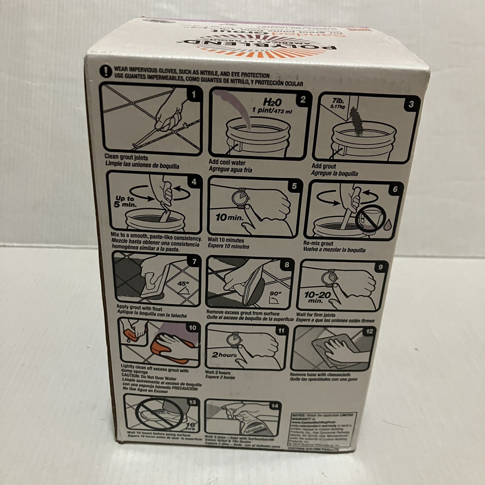 Polyblend sanded grout #165 Delorean Gray 7 Lbs