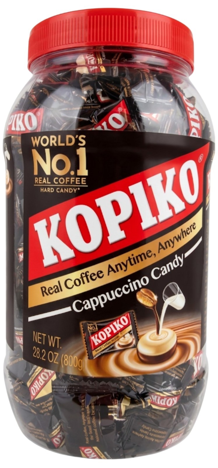 Kopiko Cappuccino Coffee Candy Hard Candy 800g 200pcs Jar Indonesian Real Coffee