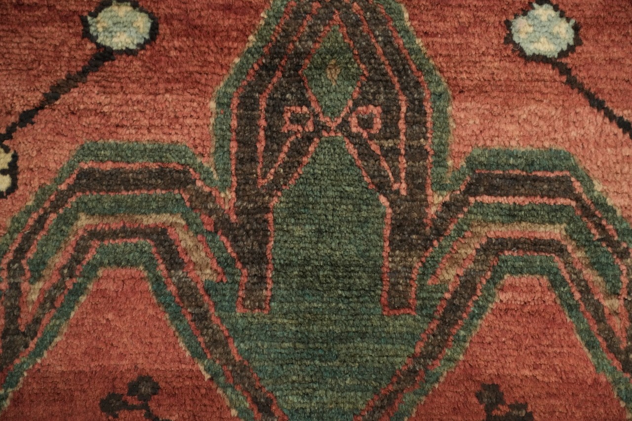Geometric Medallion 5×7 Hand-Knotted Wool Area Rug in Multicolor Tones