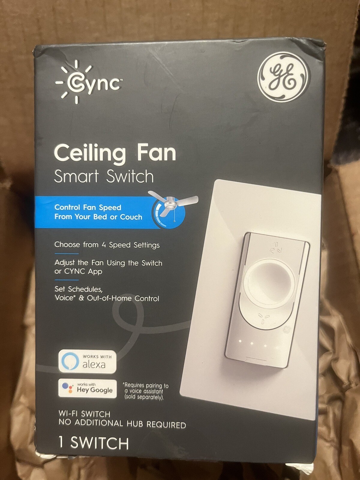 Cync Ceiling Fan Smart Switch (WI-FI SWITCH. NO ADDITIONAL HUB REQUIRED)