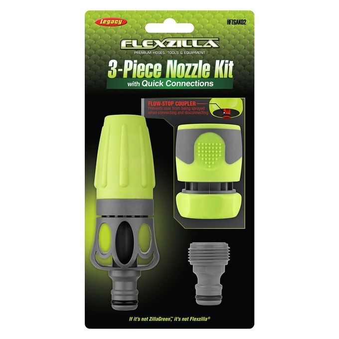 Flexzilla 3 Piece Hose Nozzle Kit w/ Quick Connections Legacy HFZGAK02 Free Ship
