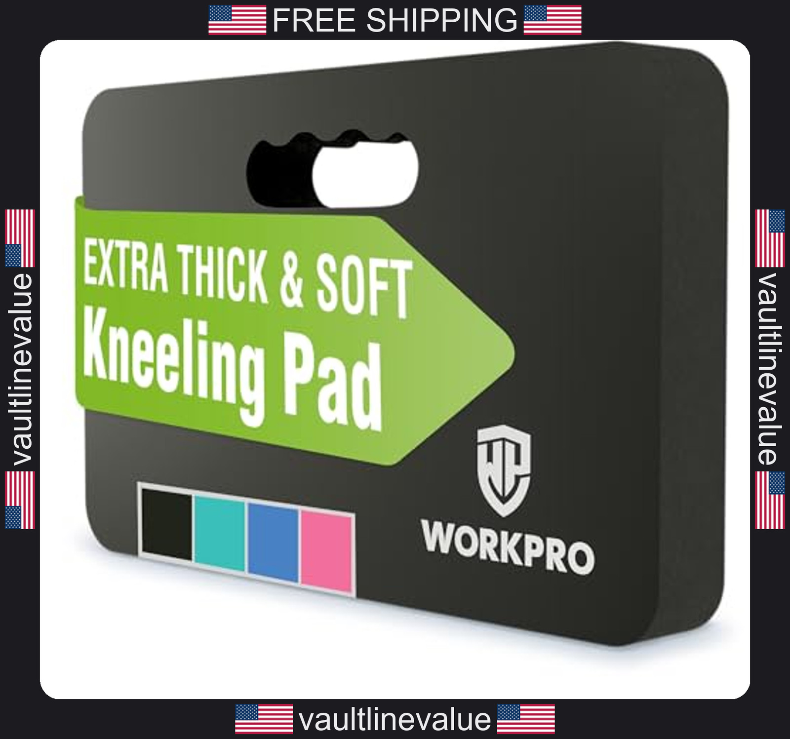 Workpro extra thick kneeling pad 17.5 x 11 inches NBR foam cushion for gardening