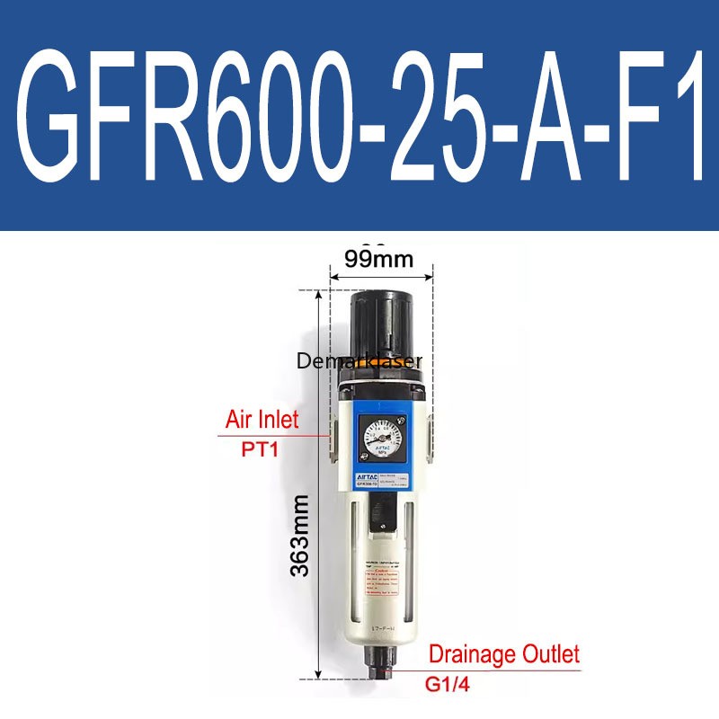 AirTAC Air Source Processor Air Pressure Regulating Filter GFR200/300/400/600