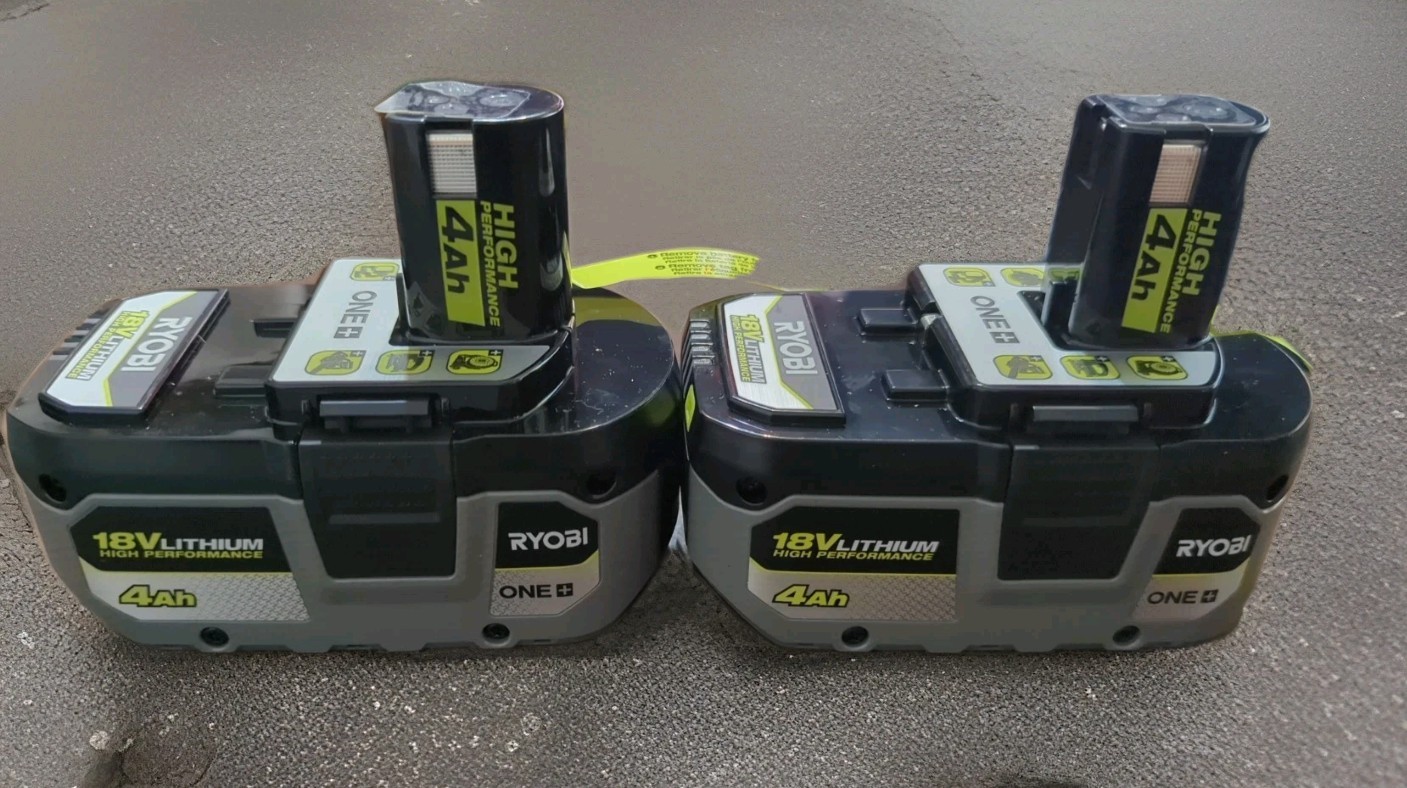 2x BRAND NEW RYOBI ONE+ 18V LITHIUM 4.0AH PBP004 HIGH PERFORMANCE BATTERY