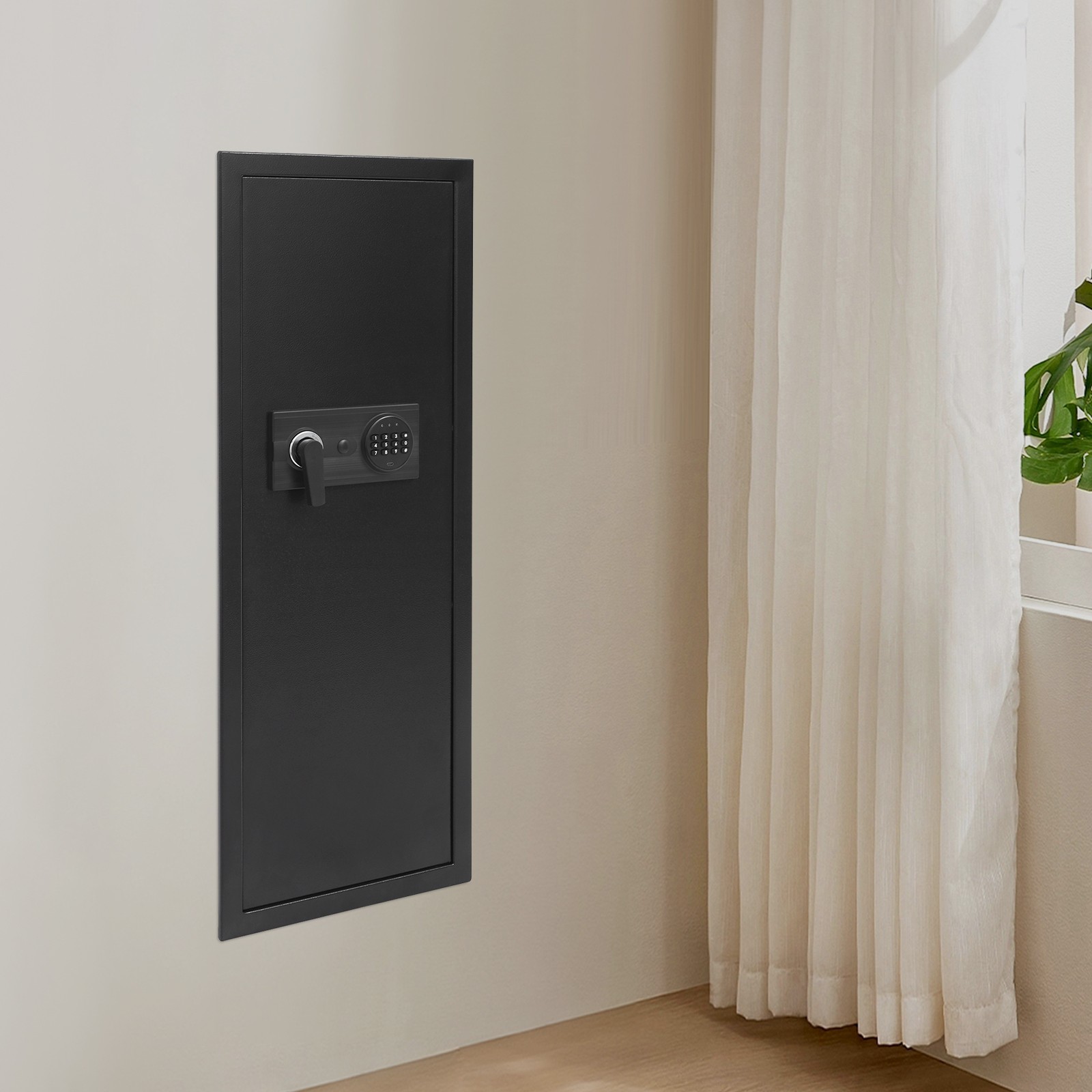 Fireproof Hidden Lock Wall Safe With Keys Cash Jewelry Superior Home Security