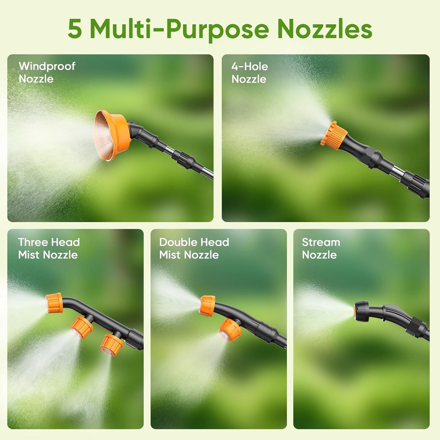 5.3Gal Battery Powered Backpack Sprayer, 120PSI Adjustable Pressure Electric Spr