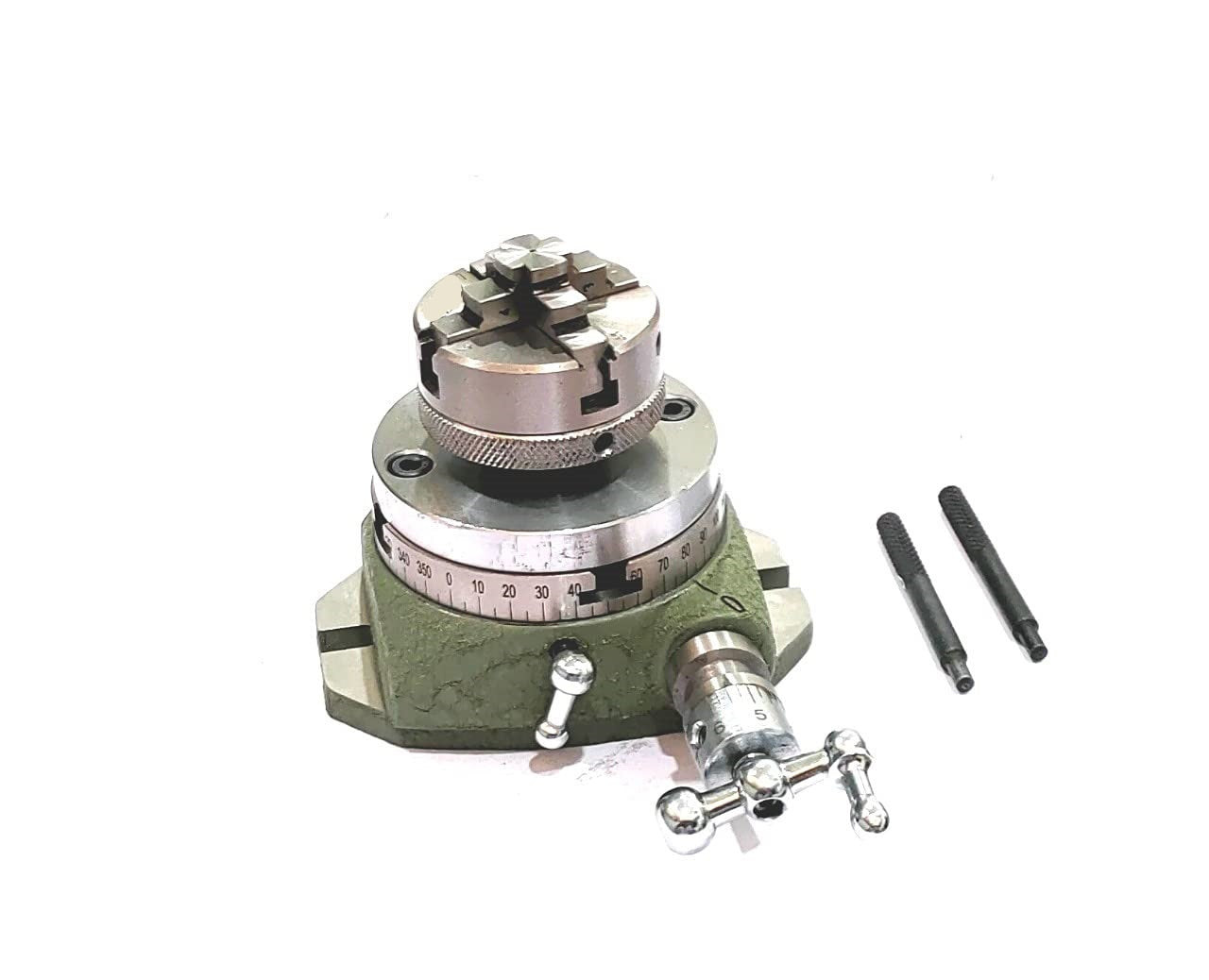 Small Watchmaker 2-3/4″ (2.75 Inch) Rotary Table with 50 mm Chuck and Back Plate