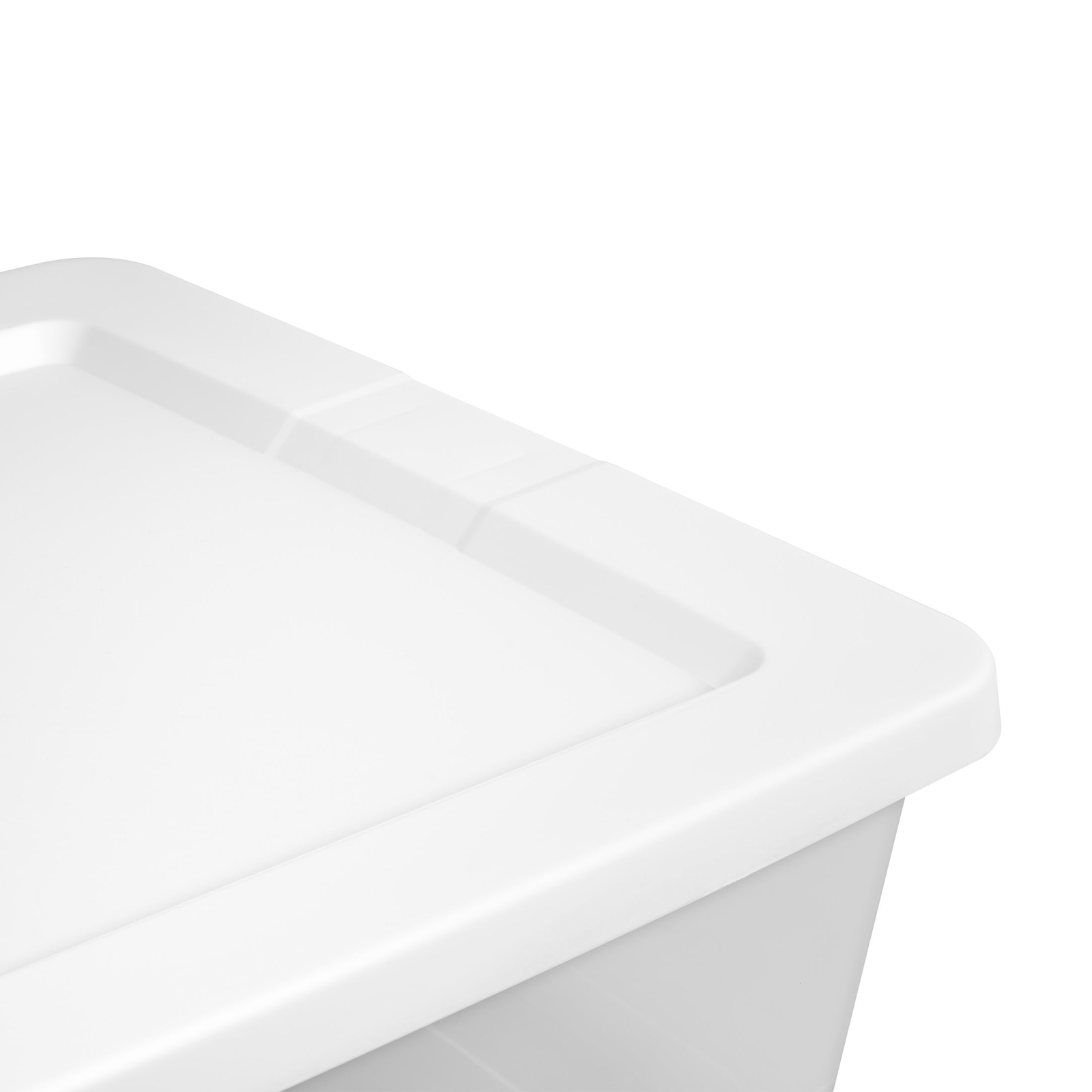 Storage Bin, 41 Quart Clear Plastic Storage Container with Lid, White