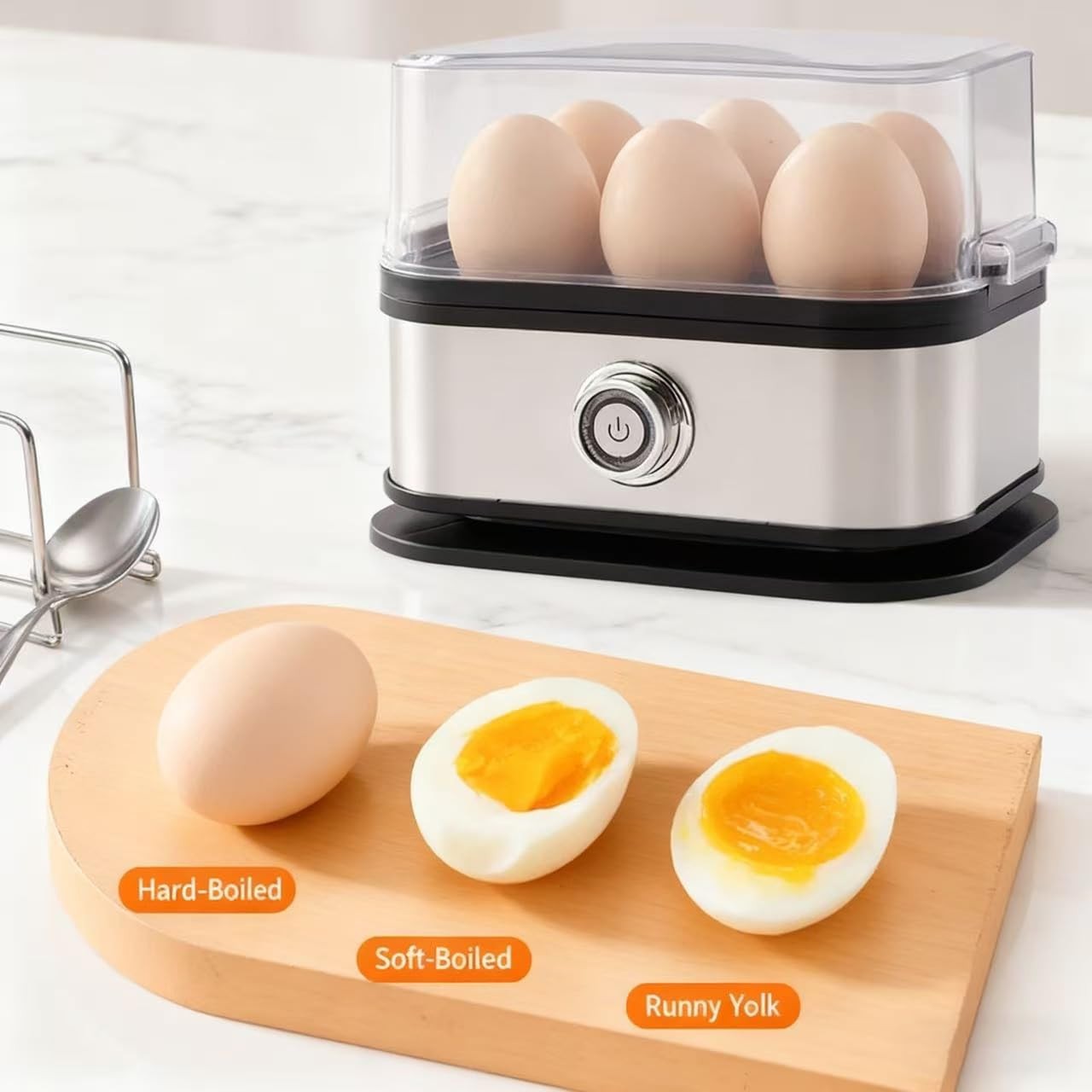 Smart Egg Cooker Multi-Function Rapid Eggs Cooker, Electric 6 Egg Capacity, H…