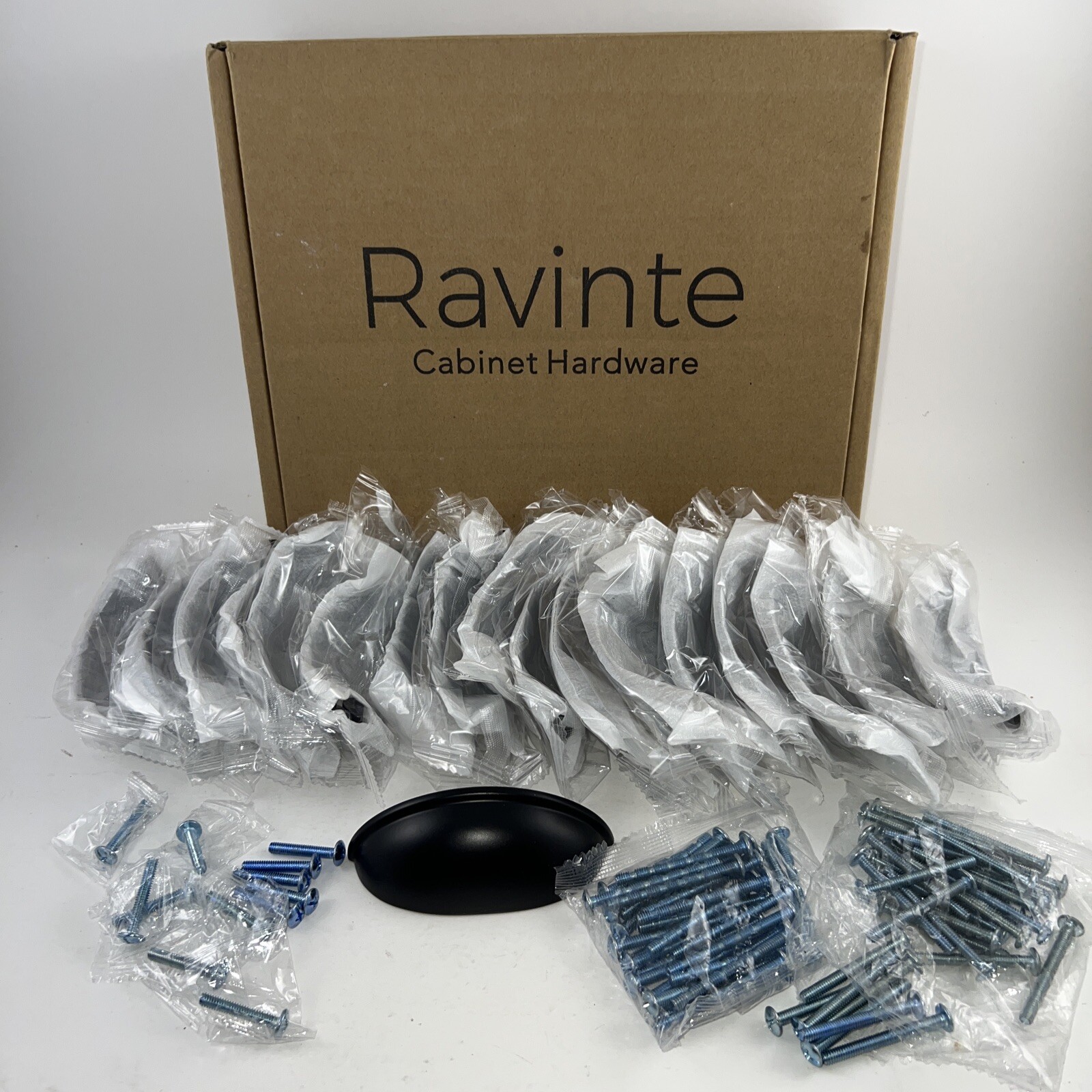 Ravinte 18 Pack 3″ Drawer Cup Pulls Satin Black Cabinet Pulls Kitchen Hardware