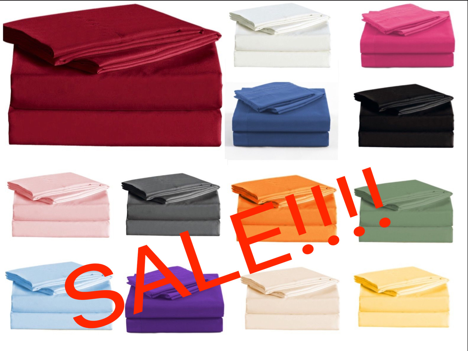 Persian Collection 1900 Count Sheet set Fitted Flat 16 Deep Pocket Wrinkle Free