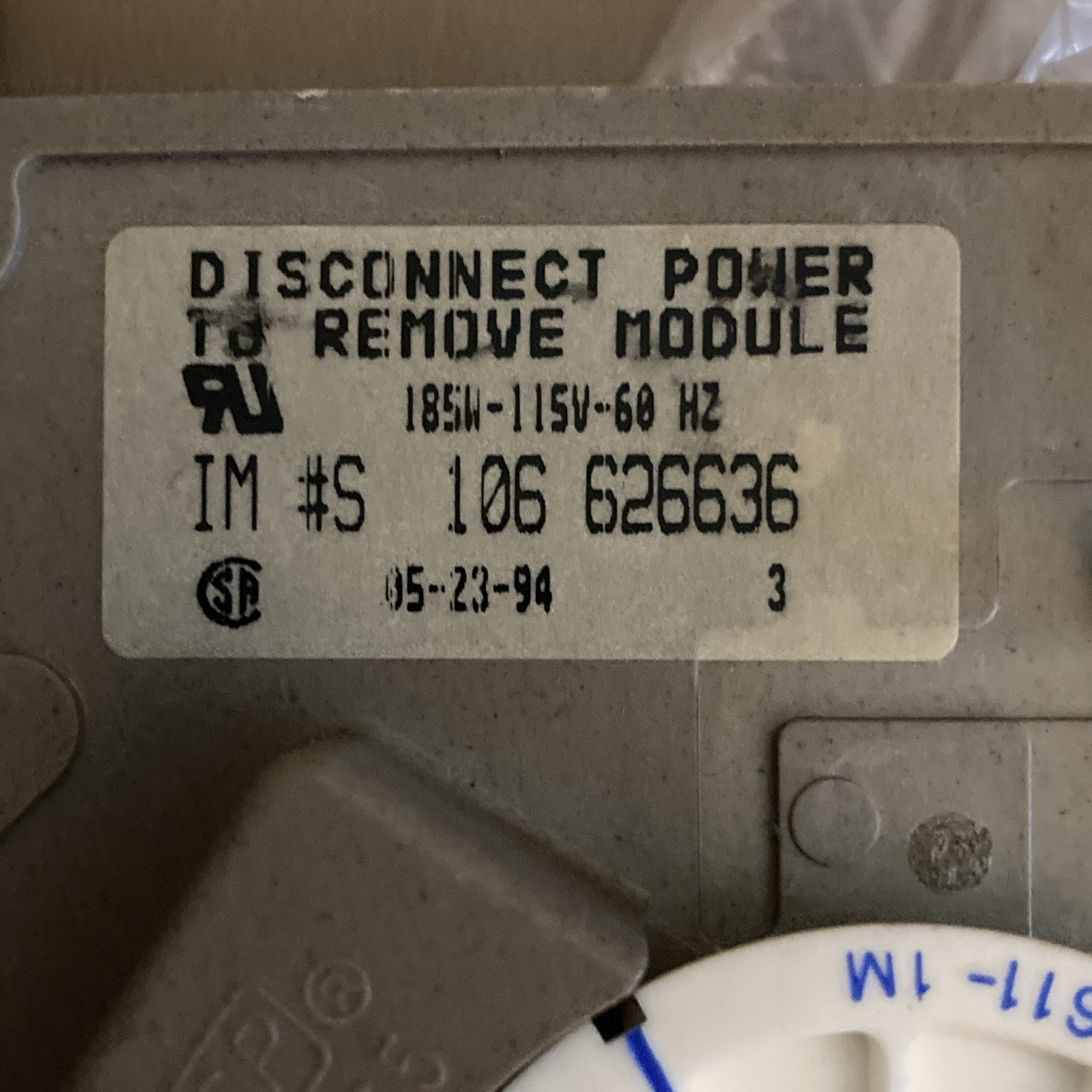 FSP Whirlpool 628366 Motor Module 115V 60Hz Gray/White MPN 106 626636
