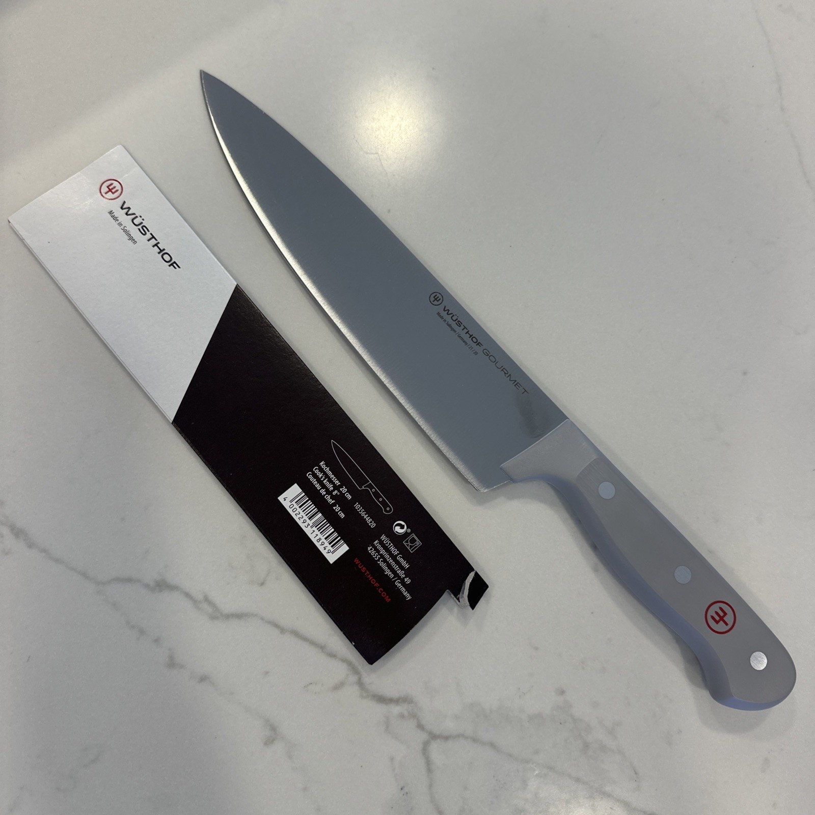 Wusthof Gourmet 8″ Chef’s Knife Gray Handle Cook’s Prep Culinary Chef Germany