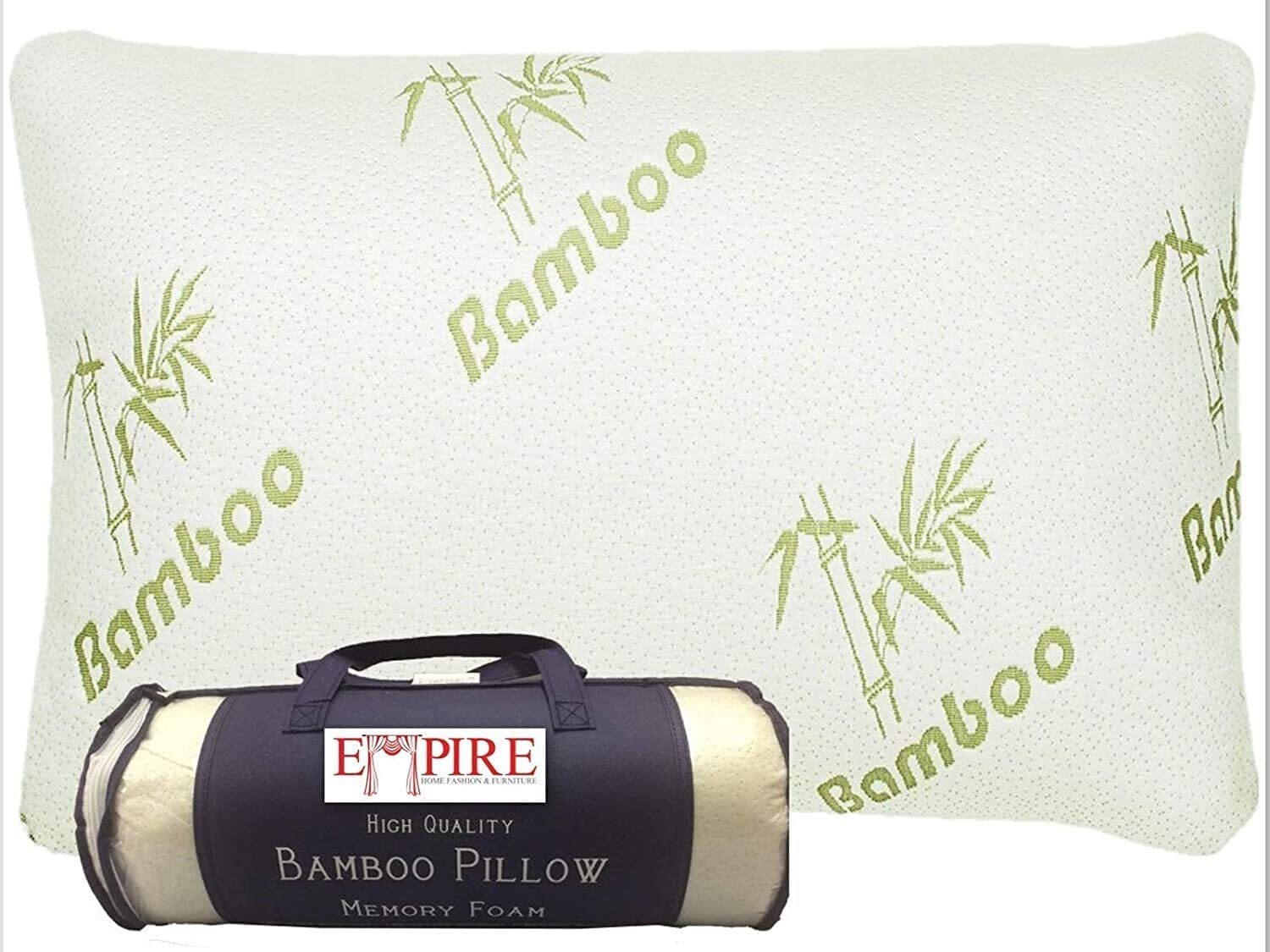 Hypoallergenic Bamboo Pillow – Shredded Memory Foam Fill – Queen & King