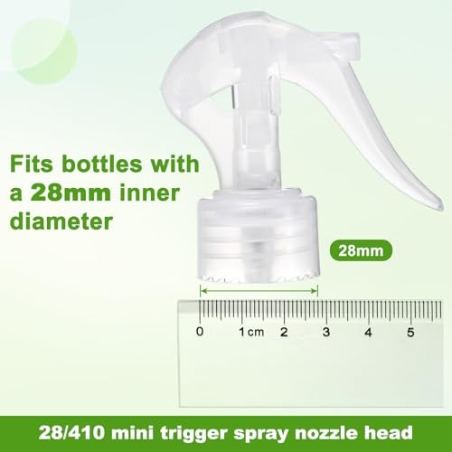 12-Pack Spray Bottle Nozzle Replacement, Plastic Mini 1.1inch/28mm Transparent