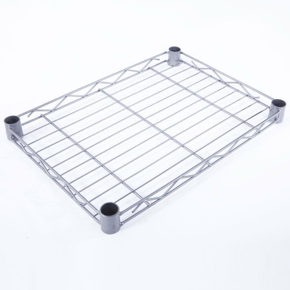 New Practical Modern Rectangle Carbon Steel Metal 4-Shelf Storage Rack Silver