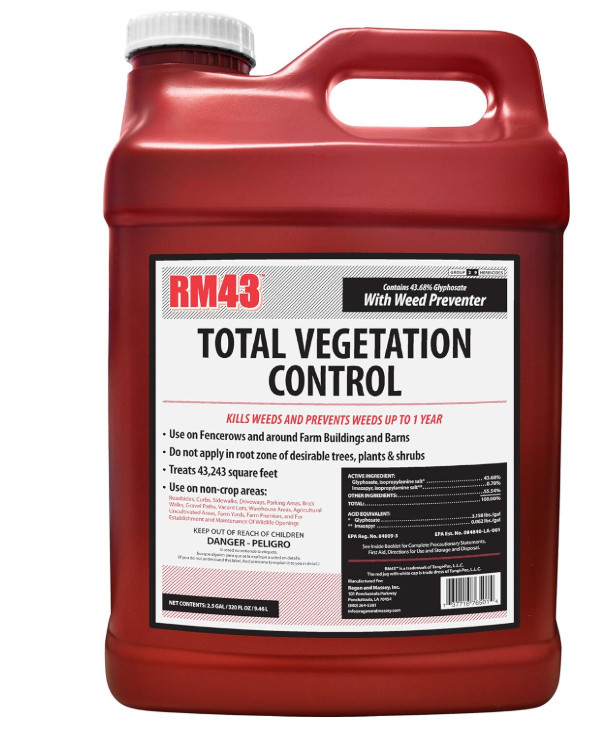 RM43 43-Percent Glyphosate Plus Weed Preventer Total Vegetation Control, 2.5-Gal