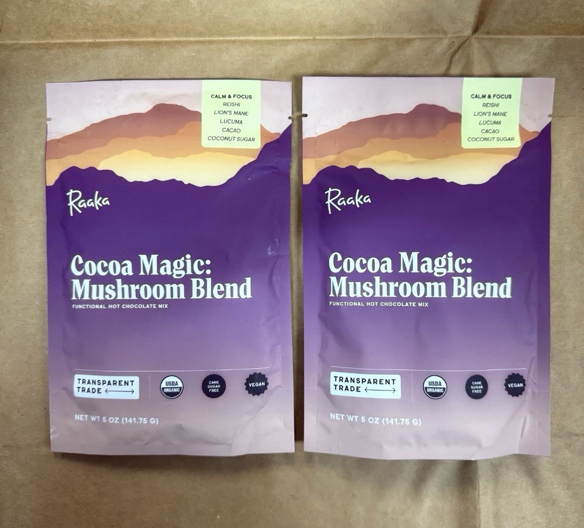 2x Cocoa Magic: Mushroom Blend, Functional Hot Chocolate Mix (Best By: 05 2026)