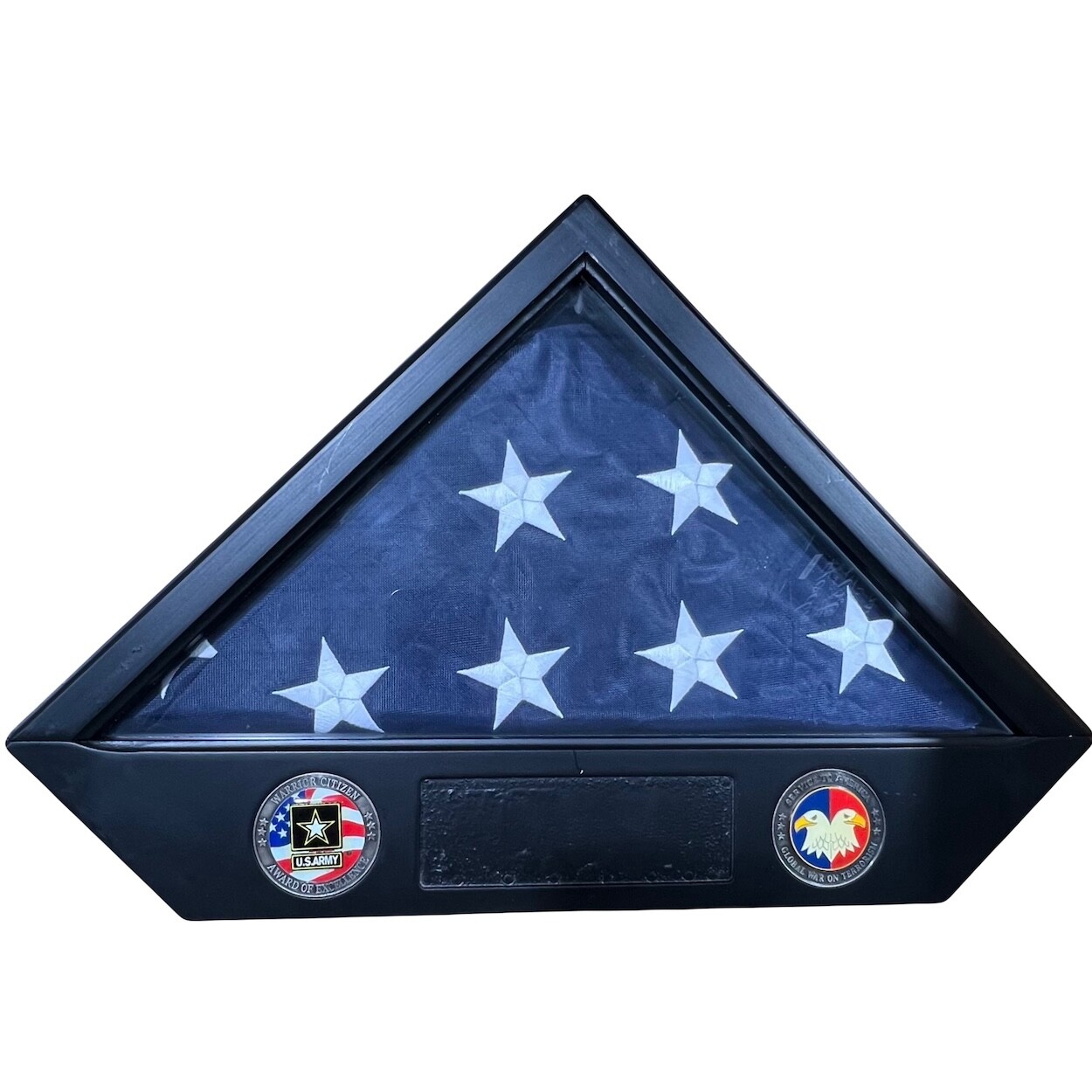 New US Army Flag Box With Flag Included And Authentic US Army Box