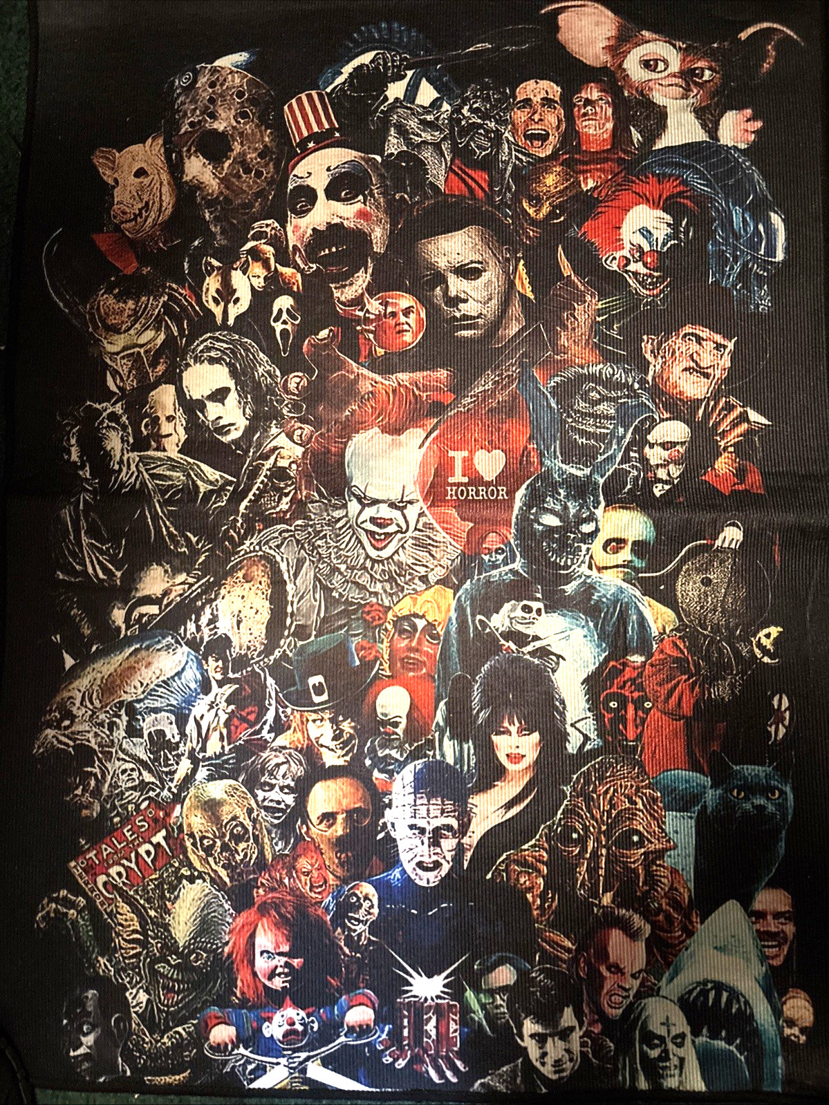 Horror Rug I love Horror Approx. 23.5 in x 31.5 in Tales Of The Crypt & More NEW