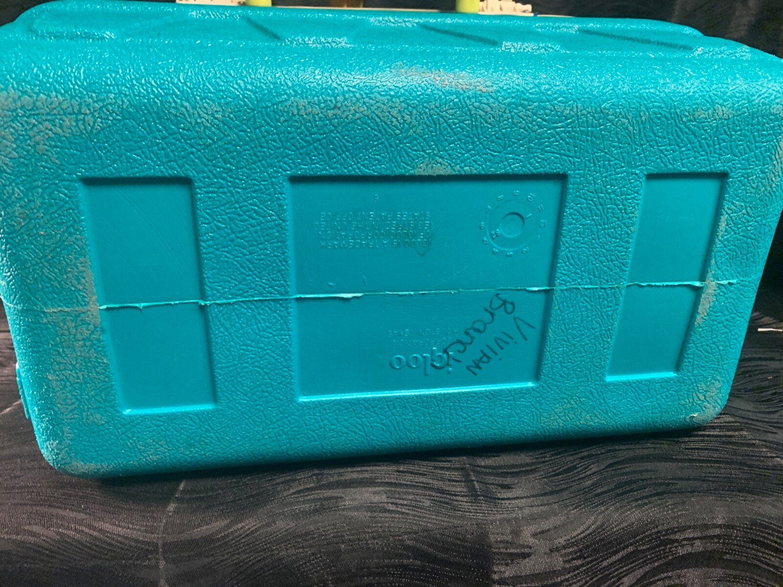 Igloo Special Edition 25 Quart Retro Picnic Basket Insulated Cooler Teal 90s VTG