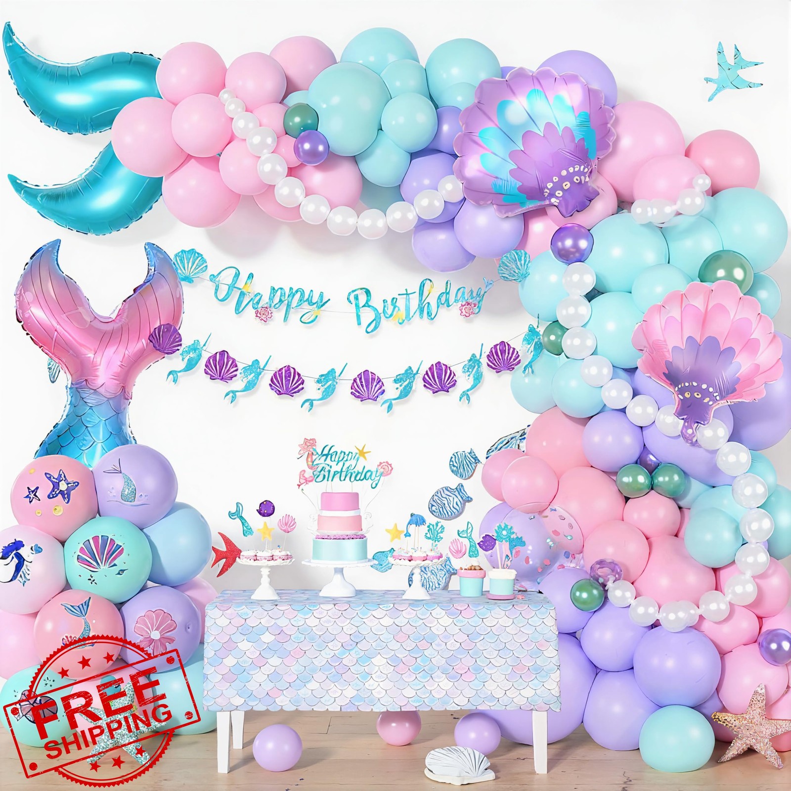 Amandir Mermaid Balloon Garland Kit