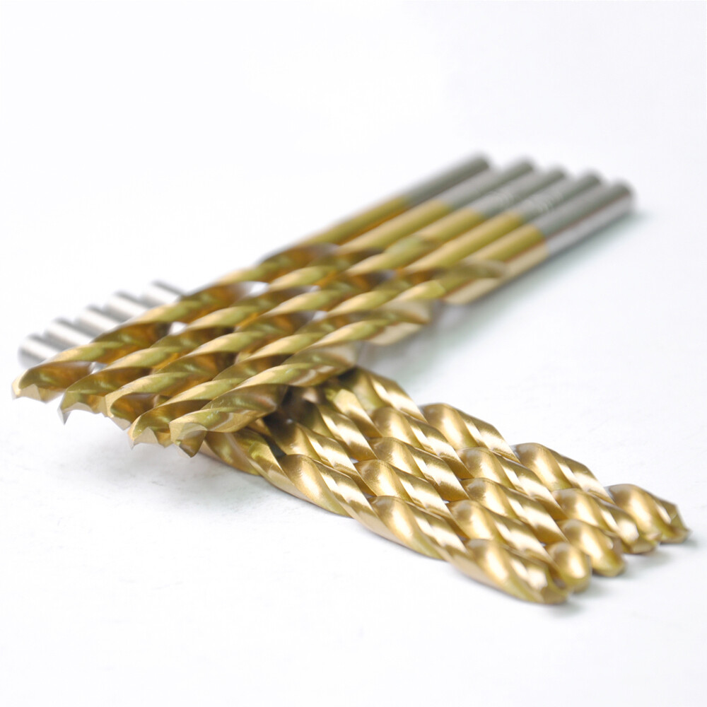 Drillforce 10PCS 1/8″ Titanium Drill Bits Set HSS Metal Woodworking Drill Bit