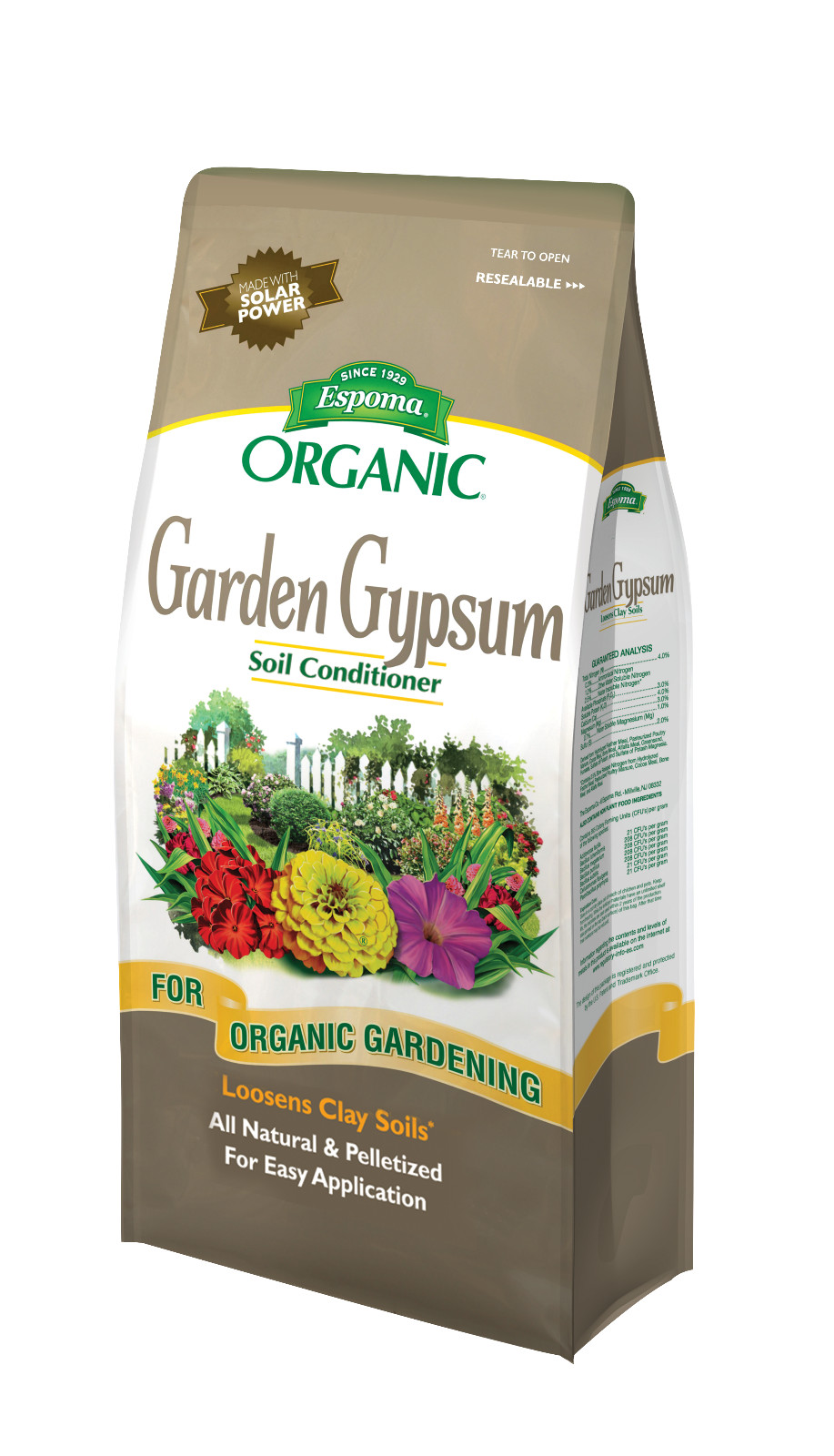 Espoma Organic Garden Gypsum Soil Conditioner, Loosens Clay Soils, 6 lb