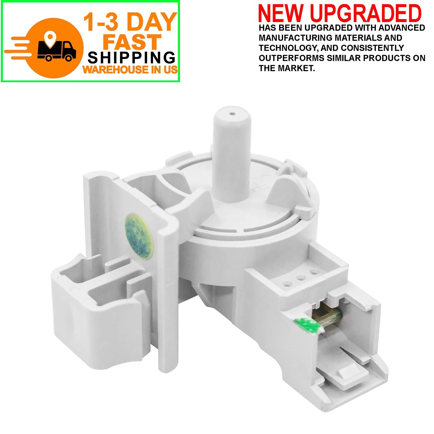 Washer Water Level Pressure Switch for Whirlpool WFW87HEDC1 WFW87HEDW0