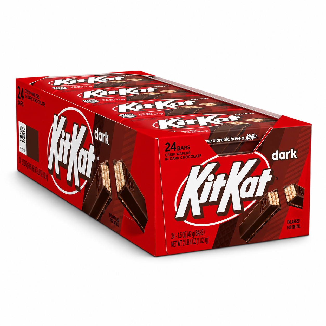 Kit Kat Dark Chocolate Crisp Wafers 1.5 oz 24 Count Box Exp 07/2026