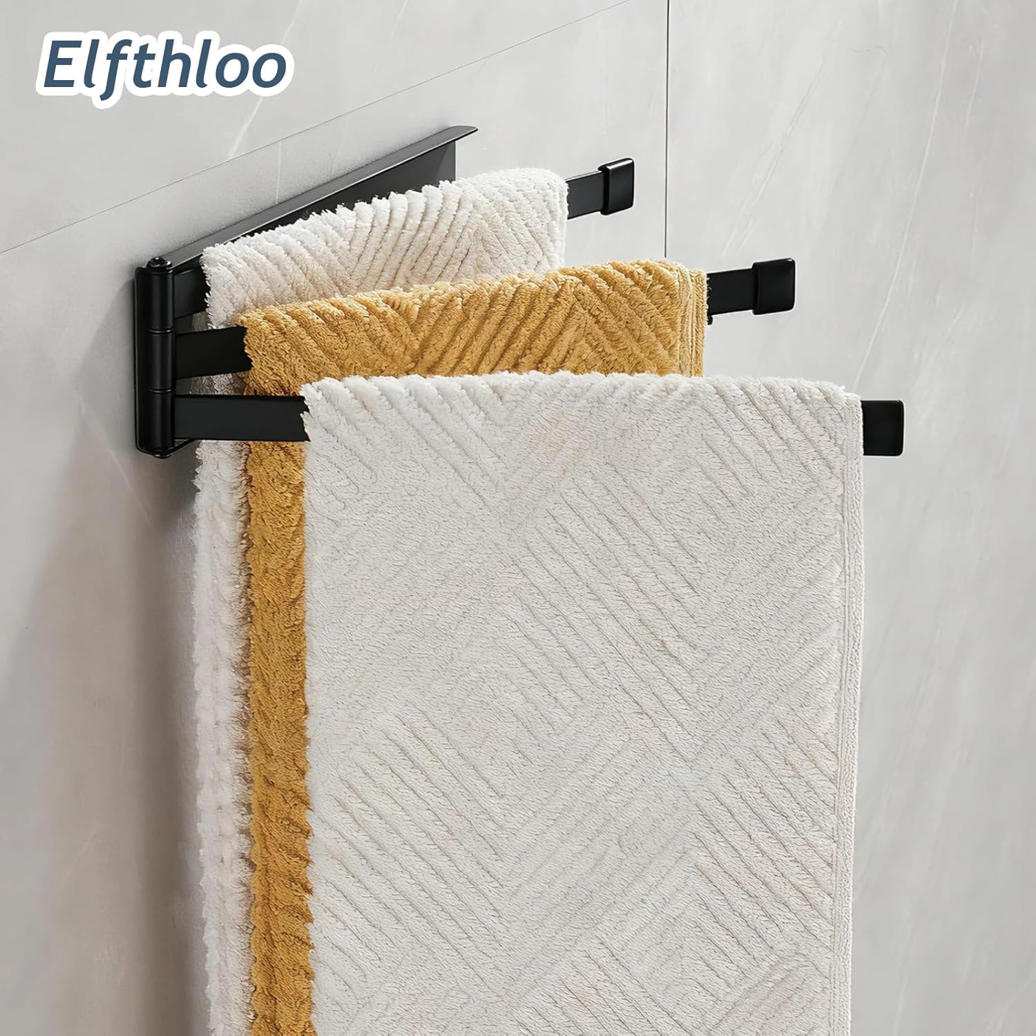 Small Swivel Foldable Towel Rack, 24Cm(9.45 In) Rotating 3-Arm Towel Bar Rod, S