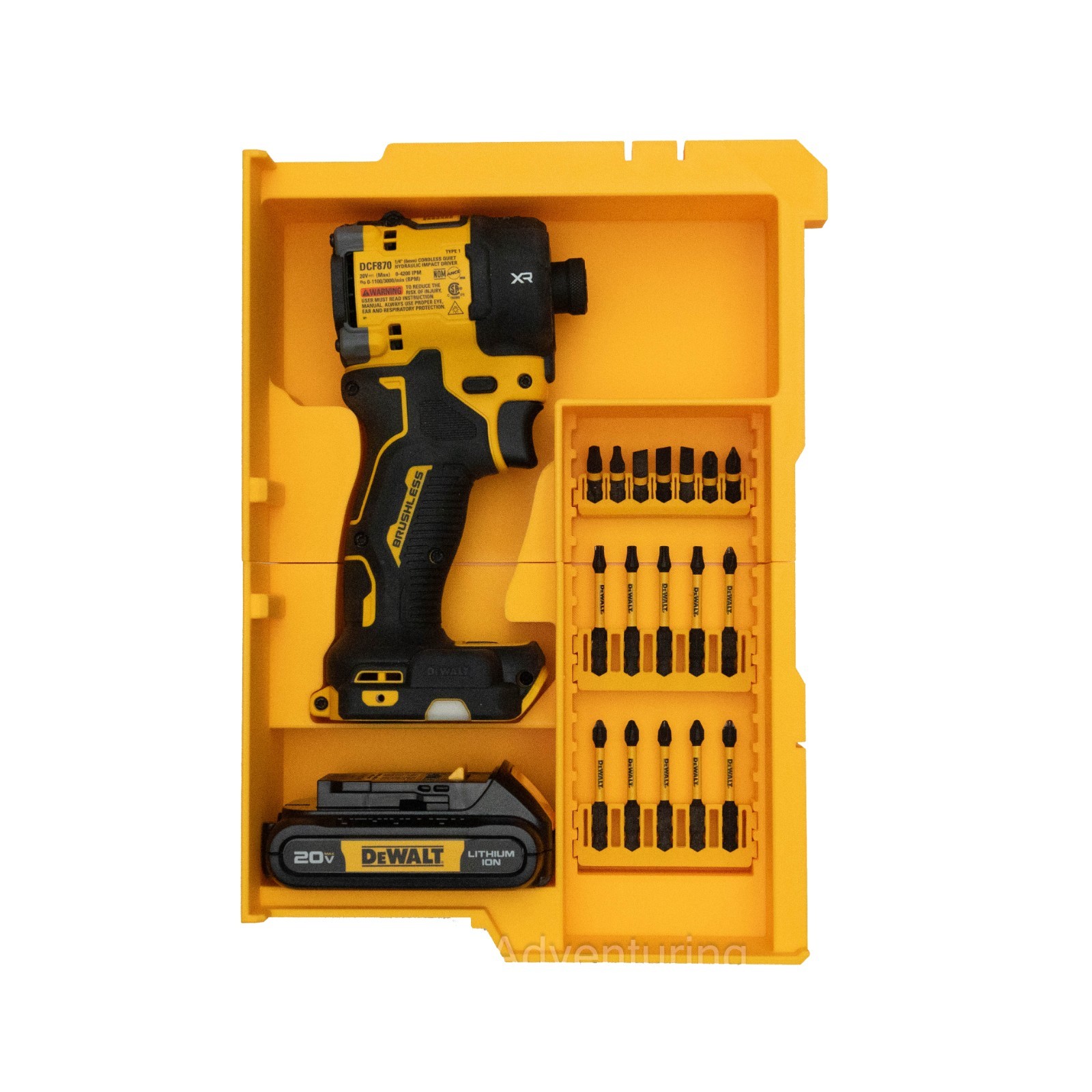 Drill/Driver Insert for DEWALT ToughSystem 2.0 Full Size Organizer DWST08040