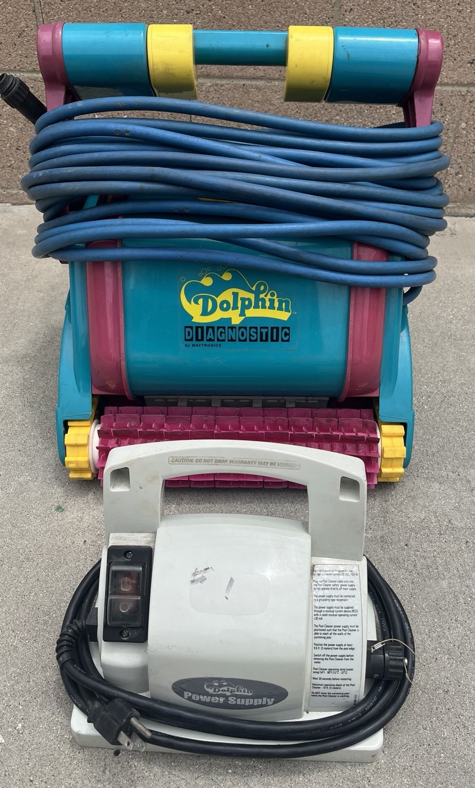 Dolphin Diagnostic Advantage Robotic Pool Cleaner Maytronics w/ Power Supply